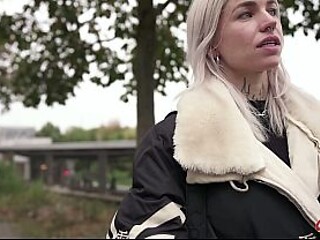 GERMAN SCOUT - Skinny German blue eyes Beauty Toussik Pick Up for Casting Fuck