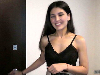 Hot Uzbek-Tajik Neighbor Azumi Liu Gives Blowjob in Skirt & Stockings