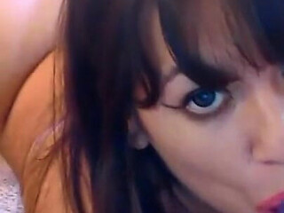 Dildo Sucking, Gagging and Booty Shake