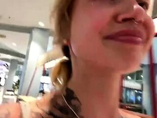 Miss_Elfie, russian camwhore in public and restroo