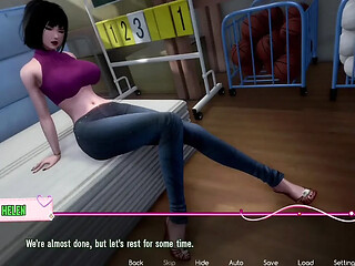 Reading and playing with big boobs gets steamy in 3D animation