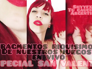 Juicy Argentine babe gets real and live in a Valentines Day special