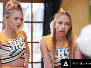 MODERN-DAY SINS - Anal-Loving Naughty Cheerleaders Seduce Their Coach For A Threesome