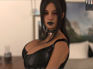 Busty Goth Girl Overstimulates Pervert Man With Her Huge Boobs and Sexy Legs - Blacked House 08