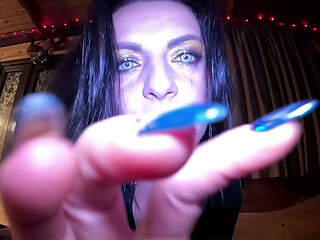 Dominant Vampire JOI in Black Leather. Gooning, Spit Play and Obedience