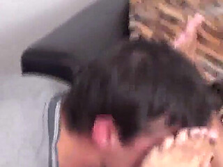 Sexy foot licking