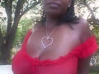 Curvy ebony MILF takes BBC deep and intense