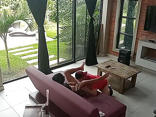 Trans Girl Colombiana Gets Fucked on the Tablet Ando Sofa Bed