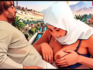 Anime Hijab Women Titty fucks Me