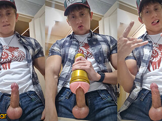 FUCKING FLESHLIGHT FULLY CLOTHED!