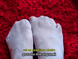 Cruel Giantess Orders Her Miserable Little Man to Smell Her Pussy