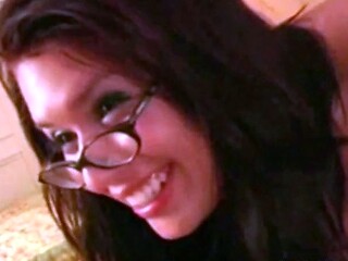 Glasses Girl Gives Expert Head