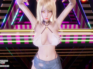 MMD NewJeans - Hype Boy - Ahri and Seraphine Sexy Kpop Dance League of Legends Hentai Uncensored 4K 60FPS