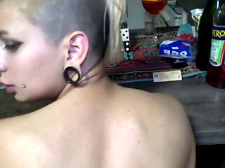 POV blowjob to huge dick - Meg Vicious &amp_ Blaze Rager