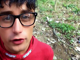 Latino With Glasses Sucks Cock Outdoor And Swallows Cum Pov