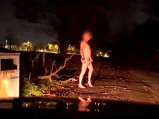 Naked barefoot as car passed by. Not gonna hide next time