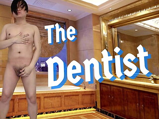 A dental patient sucked his dentist cock at the adult store glory hole and they continue fucking at the clinic