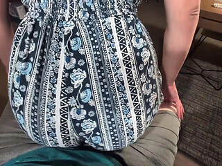 Lap Dance Makes Him Cum in Shorts