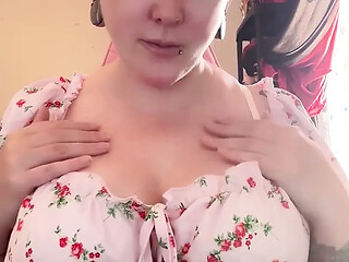 Stripping My Tits, Pinching Nipples, Commanding You to Stroke JOI