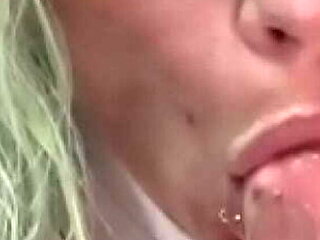 Wet T-Shirt Streetwalker Gives Backseat Blowjob and Swallows Cum - Amateur Car Sex with Real Hooker