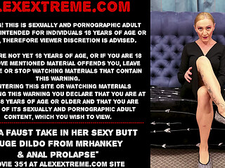 Irina Faust take in her sexy butt huge dildo from mrhankey &amp_ anal prolapse