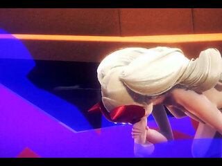 Persona 5 Hentai - Ann Takamari Handjob and Blowjob - Japanese Asian Manga Anime Film Game Porn