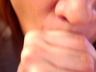 Close up Blowjob with Cum on Mouth