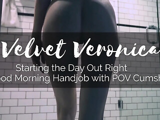 Morning starts with a POV handjob cumshot!