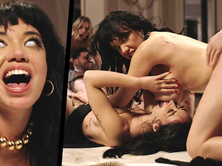 Hot Lesbian MILFs Dominate Tied-Up Guy in Wild Family Orgy - Pussy Eating & Femdom Fun