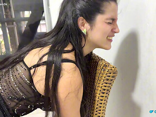 Hot Latina Stepmom Punishes Thief in Doggy Style