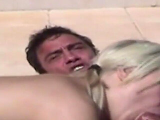 Teen Gets Fucked Poolside by Older