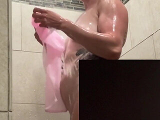 Truck Stop Jerking off Shower He Didn't Have Sex 3 Months Destroyed