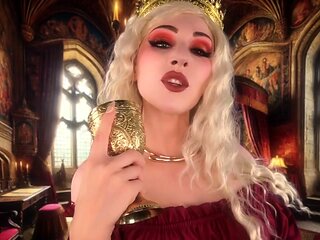 Blonde European Pamela Blond jerking off a Huge Dick