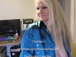 Hotty BBW MILF swallows huge cucumber in solo playtime