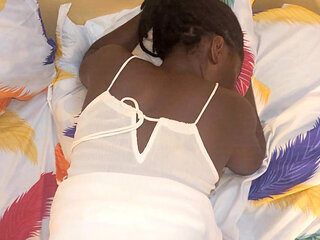 Pretty African Ebony Wants to Please Her Husband at Home