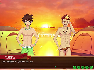 Game: Friends Camp path 2, part 9 - volleyball with Taiga (russian voiceover)
