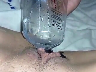 Put Water From a Bottle in the Vagina