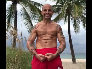 FLEXING AT THE BEACH