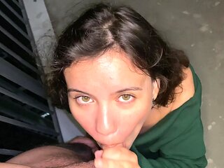 Young Lia devours experienced Ben's cock in a raw, unscripted scene