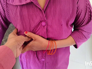 My big stepsister was angry, we shared single bed, full Hindi Audio