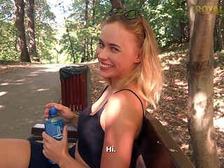 Stunning Busty Blonde Teen Screwed In The Park (18+)