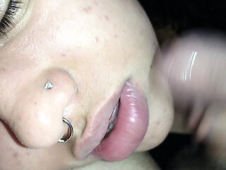Amateur GF loves getting creampied on her slut face