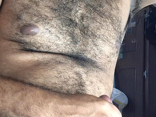 Hairy Giant Man Big Cumshow