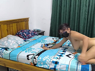 I almost managed to fuck my stepbrother at home. He'_s shy and left me in the bedroom, aroused after playing rock, paper, scissors. I have to grope myself to fantasize about being touched.