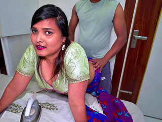 Indian Maid Squirts and Twerks with Her Huge Ass on Her Bosss Cock