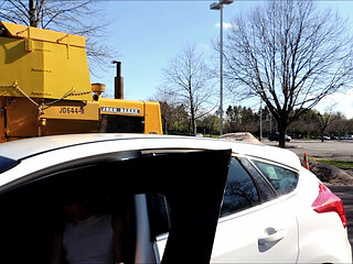 Huge Dildo Car Orgasms