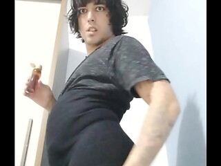 One of THE Best v&iacute_deos of me Very sexy skirt secretary Legs oiled emo makeup