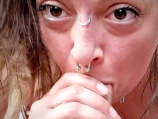 Rough Sloppy Deepthroat Until Her Throat Was Filled with Cum - Agata Is a Real Amateur Cock Worshipping Slut!