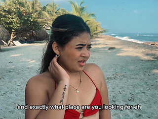 Girl Lost on the Beach Is Fucked by a Tour Guide