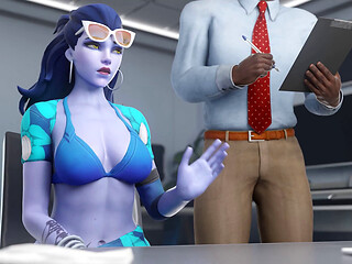 Widowmaker Airport Adventure BBC Before Summer Vacation Overwatch Porn
